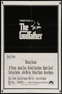 3j345 GODFATHER 1sh 1972 Francis Ford Coppola crime classic, great art by S. Neil Fujita!