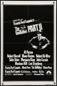3j346 GODFATHER PART II 1sh 1974 Al Pacino in Francis Ford Coppola classic sequel!