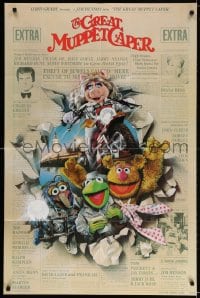 3j360 GREAT MUPPET CAPER 1sh 1981 Jim Henson, Kermit the frog, great Drew Struzan artwork!