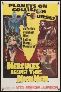 3j388 HERCULES AGAINST THE MOON MEN 1sh 1965 Earth's mightiest man Sergio Ciani vs monsters!