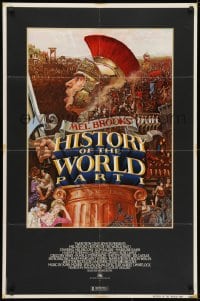 3j396 HISTORY OF THE WORLD PART I NSS style 1sh 1981 artwork of Roman soldier Mel Brooks by John Alvin!