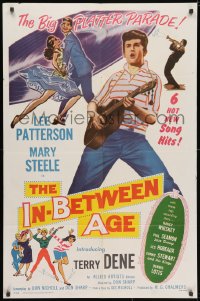3j429 IN-BETWEEN AGE 1sh 1958 The Golden Disc, great art of English rock & roll teens!