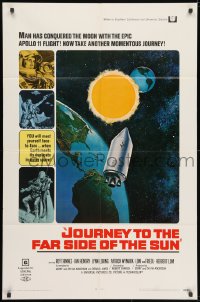 3j463 JOURNEY TO THE FAR SIDE OF THE SUN 1sh 1969 Doppleganger, Earth meets itself in outer space!