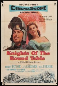 3j485 KNIGHTS OF THE ROUND TABLE 1sh 1954 Robert Taylor as Lancelot, Ava Gardner as Guinevere!