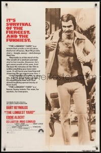 3j527 LONGEST YARD 1sh 1974 Robert Aldrich prison football comedy, full-length Burt Reynolds!