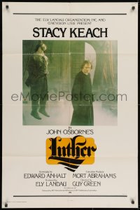 3j540 LUTHER int'l 1sh 1973 wild completely different image of religious Stacy Keach & hanging man!