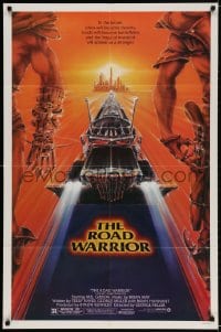 3j543 MAD MAX 2: THE ROAD WARRIOR 1sh 1982 Mel Gibson in the title role, great art by Commander!