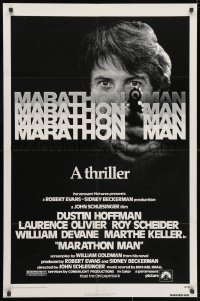 3j557 MARATHON MAN 1sh 1976 cool image of Dustin Hoffman, John Schlesinger classic thriller!