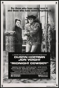 3j570 MIDNIGHT COWBOY 1sh R1980 Dustin Hoffman, Jon Voight, John Schlesinger classic!