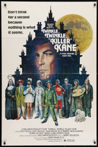 3j617 NINTH CONFIGURATION 1sh 1980 William Peter Blatty's Twinkle Twinkle Killer Kane, wacky art!