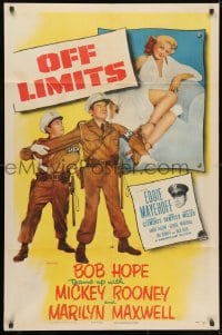 3j626 OFF LIMITS 1sh 1953 soldiers Bob Hope & Mickey Rooney, sexy Marilyn Maxwell!