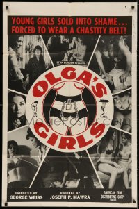 3j631 OLGA'S GIRLS 1sh 1964 young girls sold into shame & forced to wear a chastity belt!