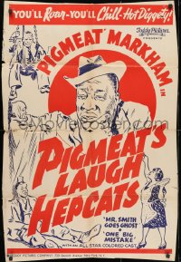 3j674 PIGMEAT'S LAUGH HEPCATS 1sh 1947 Toddy, Mr. Smith Goes Ghost and One Big Mistake, ultra-rare!