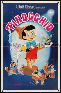 3j675 PINOCCHIO int'l Spanish language 1sh R1970s Disney's cartoon wooden boy who wants to be real!