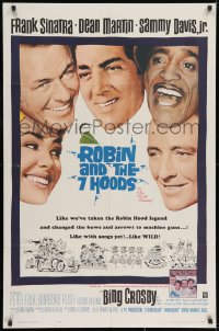 3j743 ROBIN & THE 7 HOODS 1sh 1964 Frank Sinatra, Dean Martin, Sammy Davis, Bing Crosby, Rat Pack!