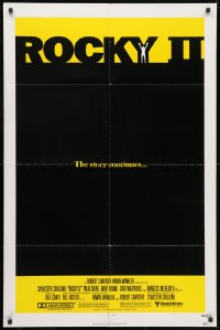 3j747 ROCKY II 1sh 1979 Carl Weathers, Sylvester Stallone boxing sequel, black box design!