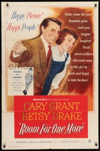 3j751 ROOM FOR ONE MORE 1sh 1952 great artwork of Cary Grant & Betsy Drake!