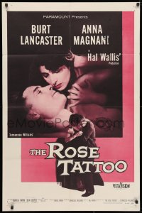 3j755 ROSE TATTOO 1sh 1955 Burt Lancaster, Anna Magnani, written by Tennessee Williams!