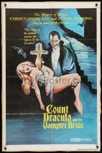 3j767 SATANIC RITES OF DRACULA 1sh 1978 great artwork of Count Dracula & his Vampire Bride!