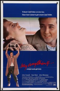 3j772 SAY ANYTHING 1sh 1989 image of John Cusack holding boombox, Ione Skye, Cameron Crowe!