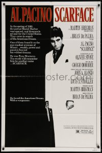 3j774 SCARFACE 1sh 1983 Al Pacino as Tony Montana, Brian De Palma, Oliver Stone!