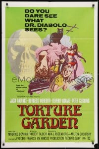 3j928 TORTURE GARDEN 1sh 1967 written by Psycho Robert Bloch do you dare see what Dr. Diabolo sees?