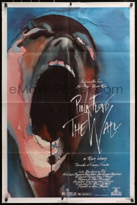 3j956 WALL 1sh 1982 Pink Floyd, Roger Waters, classic Gerald Scarfe rock & roll art!