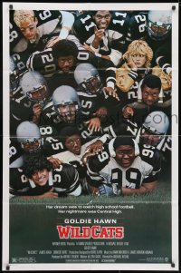 3j974 WILDCATS 1sh 1985 Goldie Hawn, Woody Harrelson, Wesley Snipes, football!