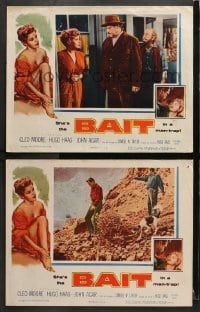 3k796 BAIT 2 LCs 1954 sexy bad girl Cleo Moore, John Agar, Hugo Haas!