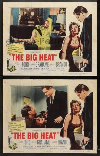 3k801 BIG HEAT 2 LCs 1953 Glenn Ford & sexy Gloria Grahame, Fritz Lang noir!