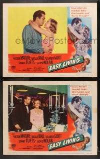 3k828 EASY LIVING 2 LCs 1949 Victor Mature & Lizabeth Scott, love's not like football!
