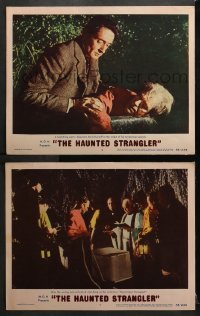 3k848 HAUNTED STRANGLER 2 LCs 1958 Boris Karloff, English serial killer mystery!