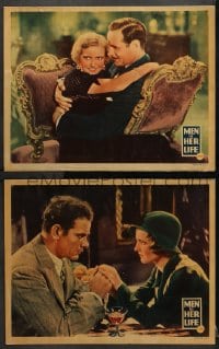 3k892 MEN IN HER LIFE 2 LCs 1931 great images of sexy Lois Moran and Charles Bickford!