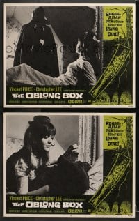 3k915 OBLONG BOX 2 LCs 1969 Alister Williamson, Levka, Edgar Allan Poe, cool horror border art!