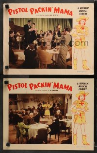 3k928 PISTOL PACKIN' MAMA 2 LCs 1943 cowgirl Ruth Terry, Bob Livingston, A Republic Musical Comedy!