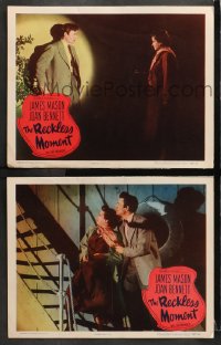 3k933 RECKLESS MOMENT 2 LCs 1949 James Mason, Joan Bennett, directed by Max Ophuls!