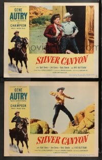 3k957 SILVER CANYON 2 LCs 1951 great images of cowboy Gene Autry with Davis & Champion!