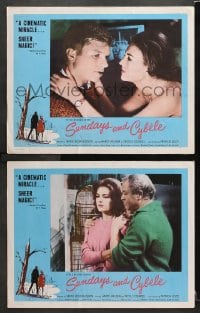 3k972 SUNDAYS & CYBELE 2 LCs 1962 Bourguignon's Les Dimanches de Ville d'Avray, Academy Award Winner