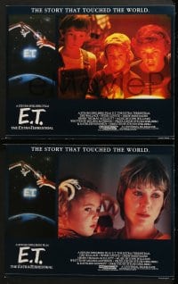 3k619 E.T. THE EXTRA TERRESTRIAL 4 English LCs R1985 Drew Barrymore, Spielberg, cool Alvin art