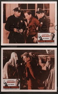 3k609 BLACK LEGION 4 LCs R1956 border art of smoking Humphrey Bogart & Klansman w/whip!