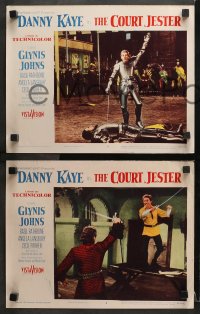 3k692 COURT JESTER 3 LCs 1955 classic wacky Danny Kaye, Glynis Johns, Basil Rathbone