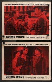 3k693 CRIME WAVE 3 LCs 1953 Sterling Hayden, Gene Nelson, and gorgeous Phyllis Kirk!