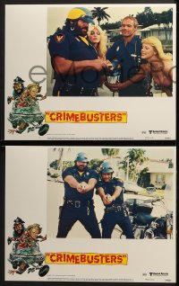 3k119 CRIMEBUSTERS 8 LCs 1979 wacky images of policemen Terence Hill & Bud Spencer!