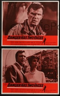 3k125 DANGER HAS TWO FACES 8 LCs 1967 Robert Lansing, Dana Wynter, spy that stole another man's face