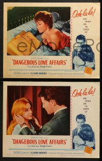 3k617 DANGEROUS LOVE AFFAIRS 4 LCs 1961 Roger Vadim's Les Liaisons Dangereuses!