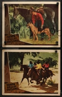 3k695 DEATH VALLEY OUTLAWS 3 LCs 1941 western images of cowboy Don 'Red' Barry, Lynn Merrick!