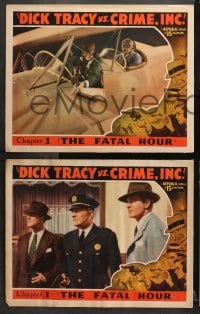 3k509 DICK TRACY VS. CRIME INC. 7 chapter 1 LCs 1941 Ralph Byrd as Chester Gould's detective!
