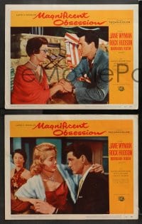 3k546 MAGNIFICENT OBSESSION 6 LCs 1954 Jane Wyman w/Rock Hudson, Douglas Sirk directed!
