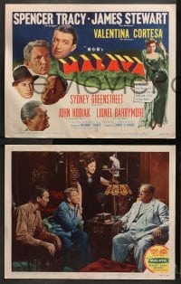 3k282 MALAYA 8 LCs 1949 James Stewart, Spencer Tracy, Valentina Cortesa, Sydney Greenstreet