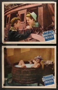 3k719 MASSACRE RIVER 3 LCs 1949 Guy Madison & Rory Calhoun, pretty Carole Mathews, Civil War!